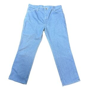 Wrangler Cowboy Cut Mens 42x32 Light Blue Jeans 39056LB Western Workwear